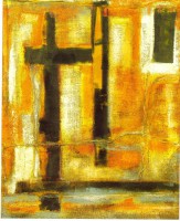 28. ABSTRACTO EN AMARILLO, OCRE, VERDE Y ARENA